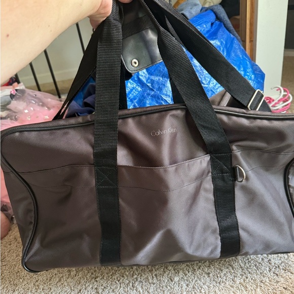 Calvin Klein Brown and Black Duffel Bag with Stylish Design - Picture 8 of 8